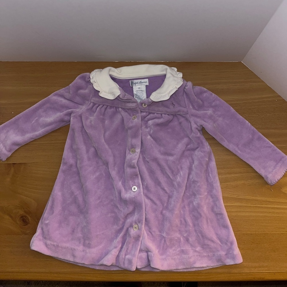 Ralph Lauren Baby Velvet Button Up Cardigan Infant Size 6M